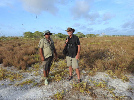 Dr Ray Pierce & Katareti on Kiritimati Island 